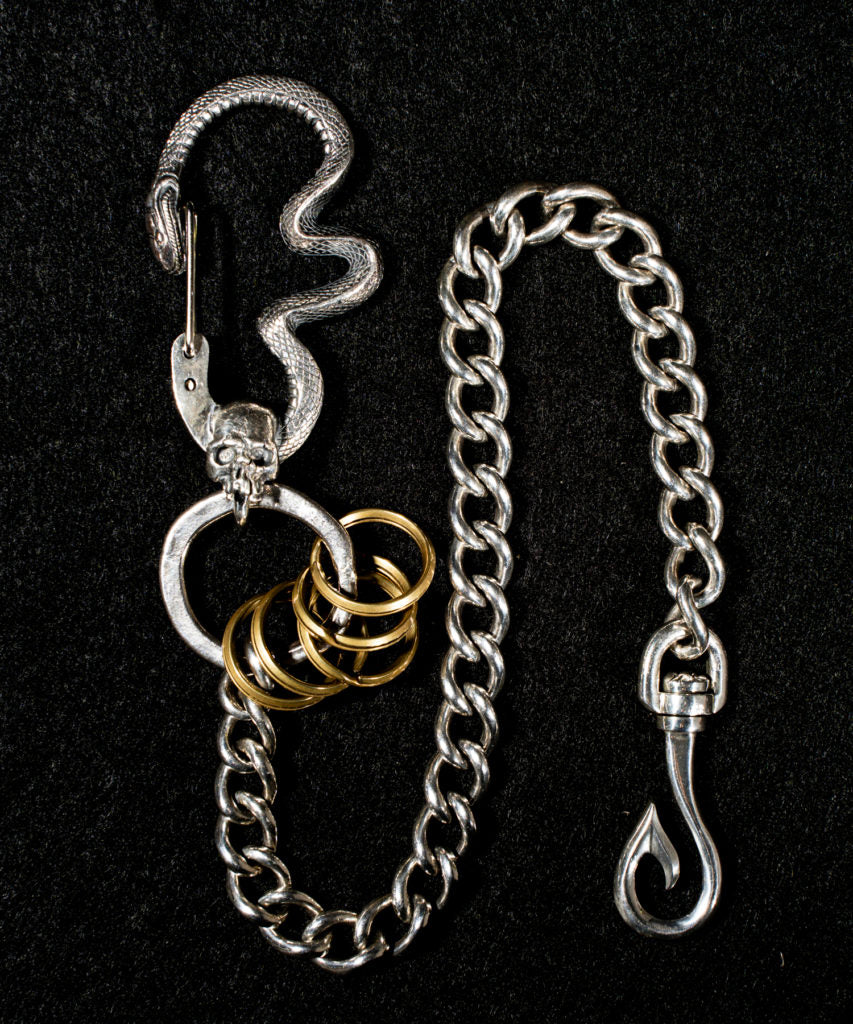 ROSH (ロッシュ)Snake & Skull Wallet Chain Custom - Silver
