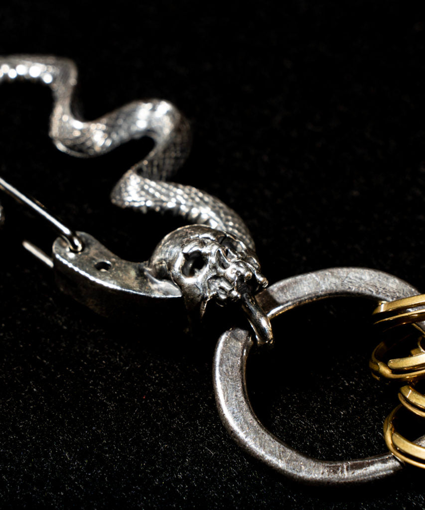 ROSH (ロッシュ)Snake & Skull Wallet Chain Custom - Silver