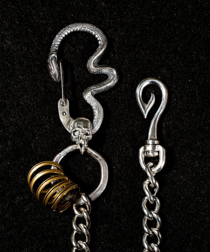 ROSH (ロッシュ)Snake & Skull Wallet Chain Custom - Silver