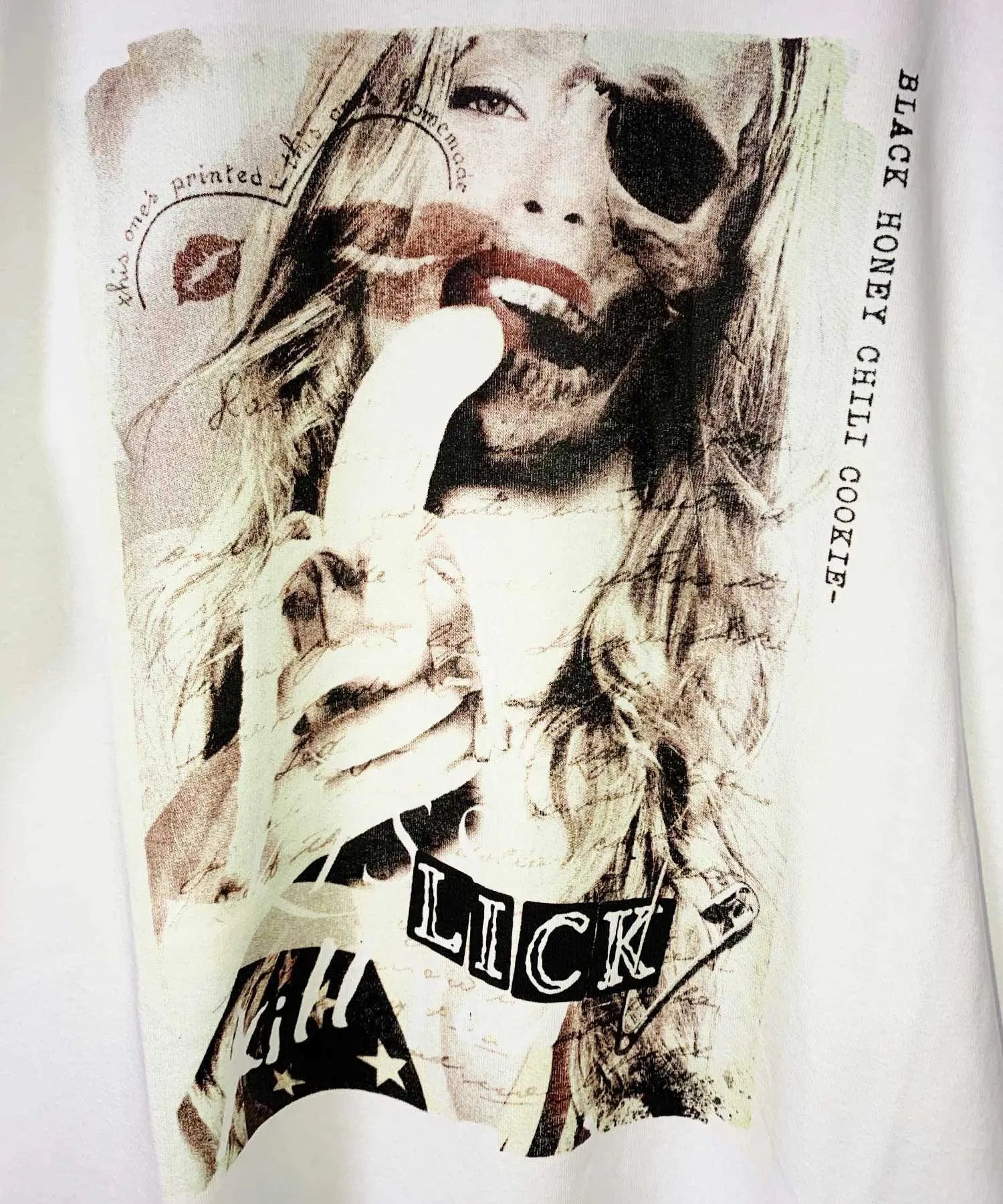 BLACK HONEY CHILI COOKIE(ブラックハニーチリクッキー)Skull Girl L/S Tee 【WHITE】