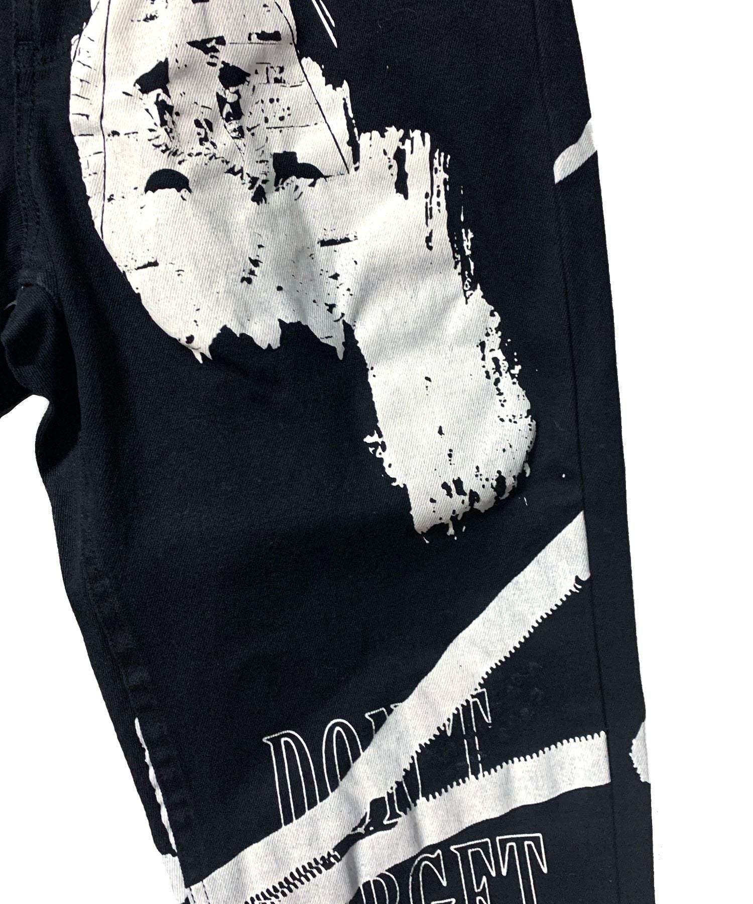 SWITCHBLADE (スイッチブレード)GRAPHIC PRINT DENIM PT 【BLACK】