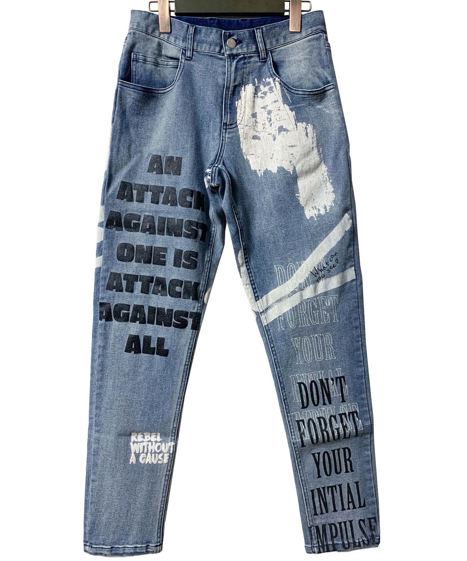 SWITCHBLADE (スイッチブレード)GRAPHIC PRINT DENIM PT 【INDIGO】