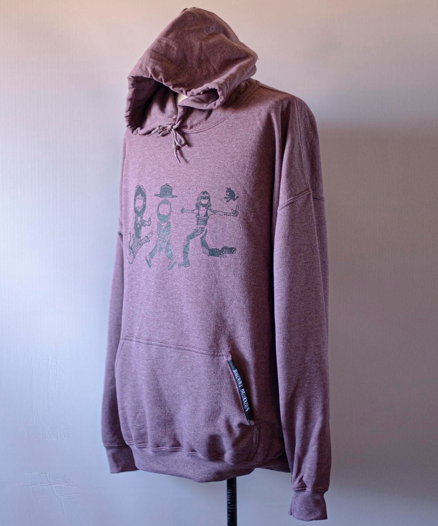 JOHNNY BUSINESS (ジョニービジネス) JB by 松岡俊介 "蹴" Hoodie【ヘザーマルーン】