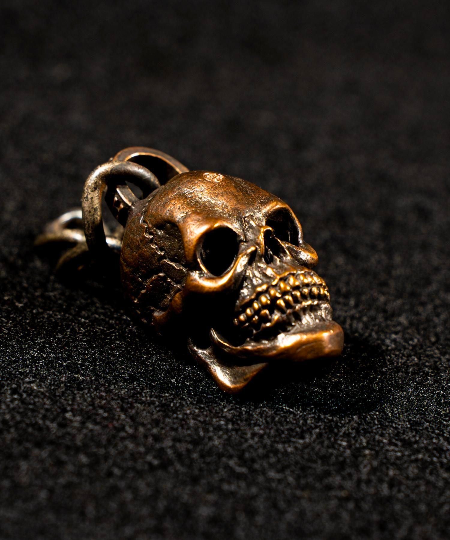 JUNK SMITH (ジャンクスミス)Good Luck Skull Head Keychain 【Copper alloy&Steel】