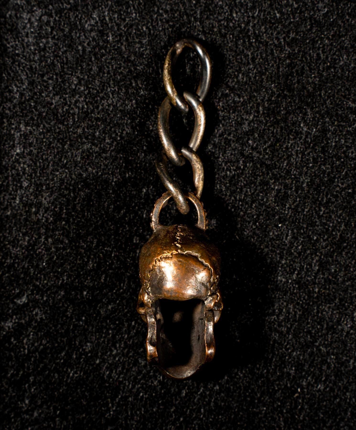 JUNK SMITH (ジャンクスミス)Good Luck Skull Head Keychain 【Copper alloy&Steel】