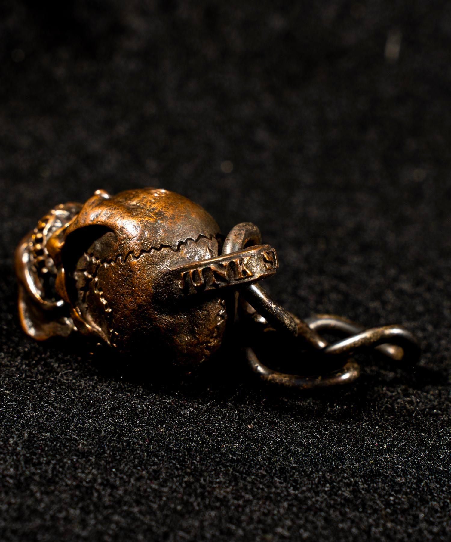 JUNK SMITH (ジャンクスミス)Good Luck Skull Head Keychain 【Copper alloy&Steel】