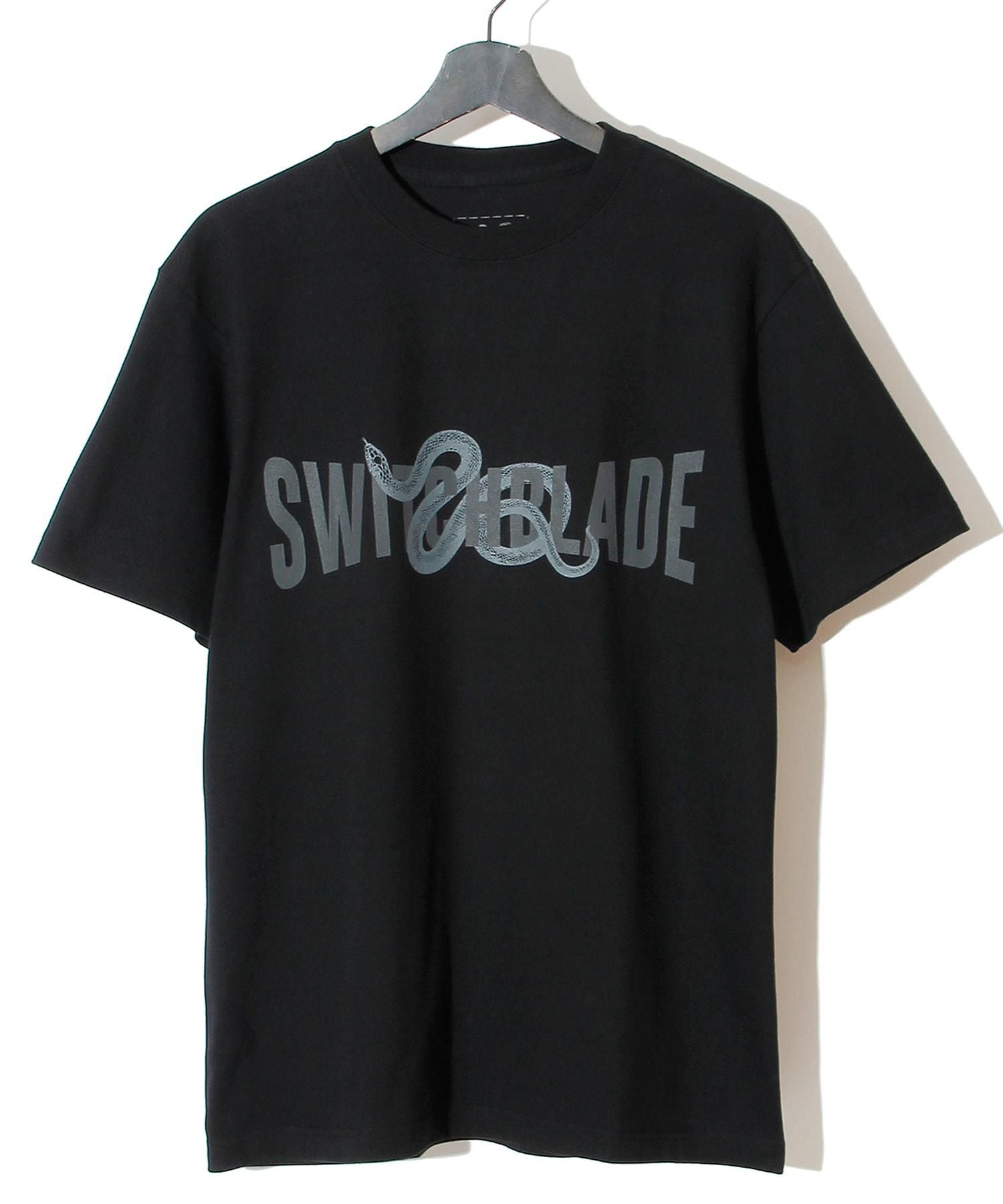 SWITCHBLADE (スイッチブレード) SNAKES AND CURVED LETTERS TEE【BLACK】
