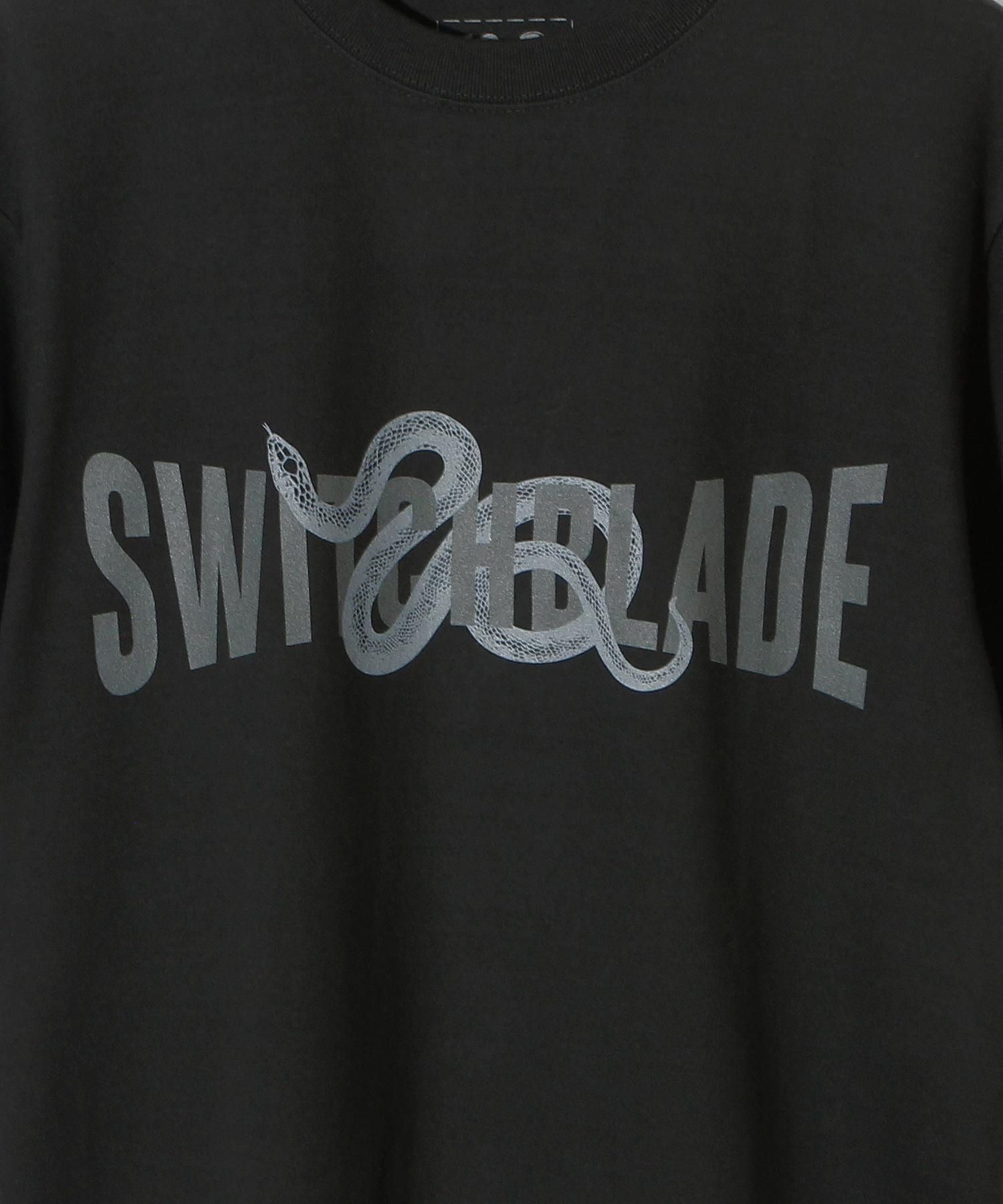 SWITCHBLADE (スイッチブレード) SNAKES AND CURVED LETTERS TEE【BLACK】