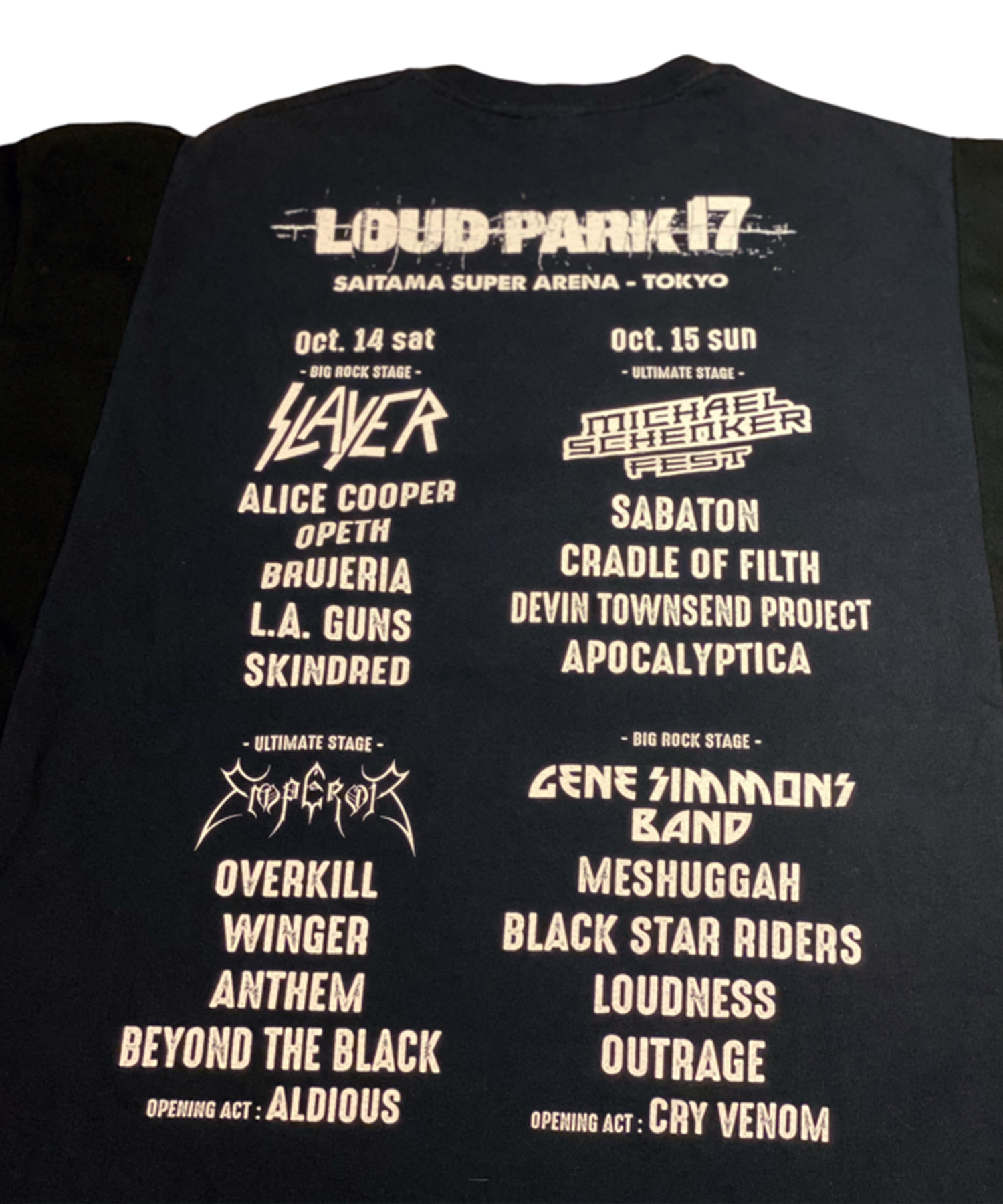 FRIGG-RE- (フリッグ) Docking t-shirts(ドッキング Tシャツ)LOUD PARK 2017