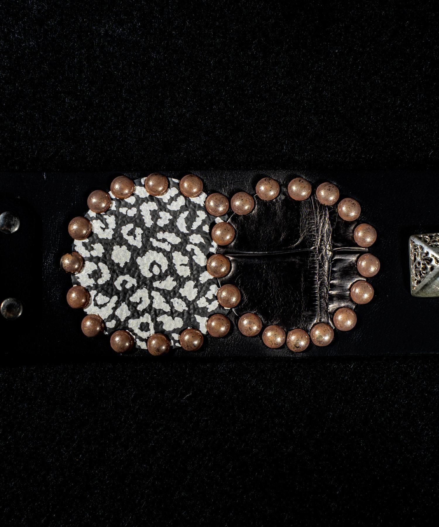 JOHNNY BUSINESS (ジョニービジネス) Studs Leather Bracelet ‘’Type J’’