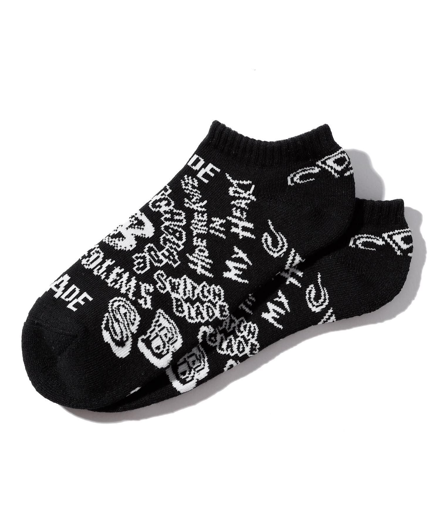 SWITCHBLADE (スイッチブレード) SB GRAFFITI ANKLE SOCKS / BLACK