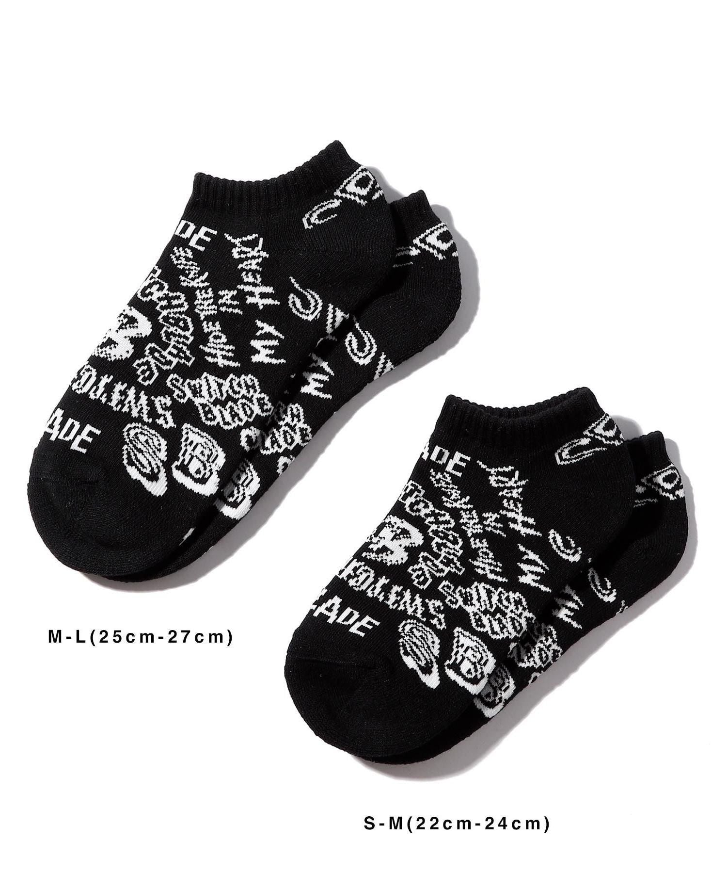 SWITCHBLADE (スイッチブレード) SB GRAFFITI ANKLE SOCKS / BLACK