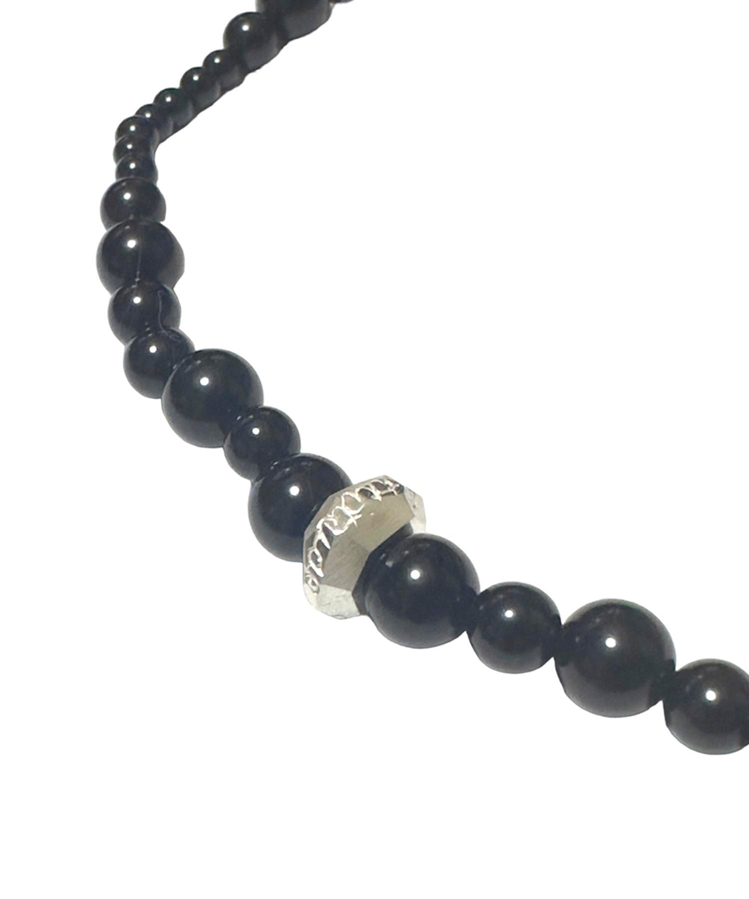 【受注生産】JOHNNY BUSINESS (ジョニービジネス) Cut Beads Stretch Necklace / BLACK