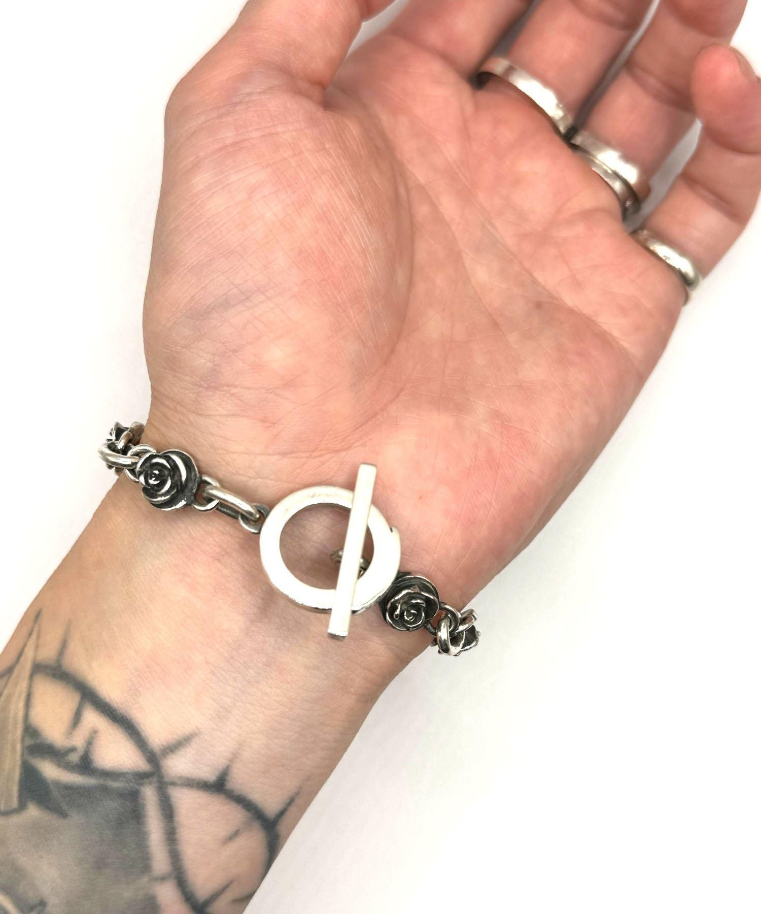 【TRAPNEST別注】"Recoil"&co. (リコイルアンドコー)TINY ROSE BRACELET O-RING