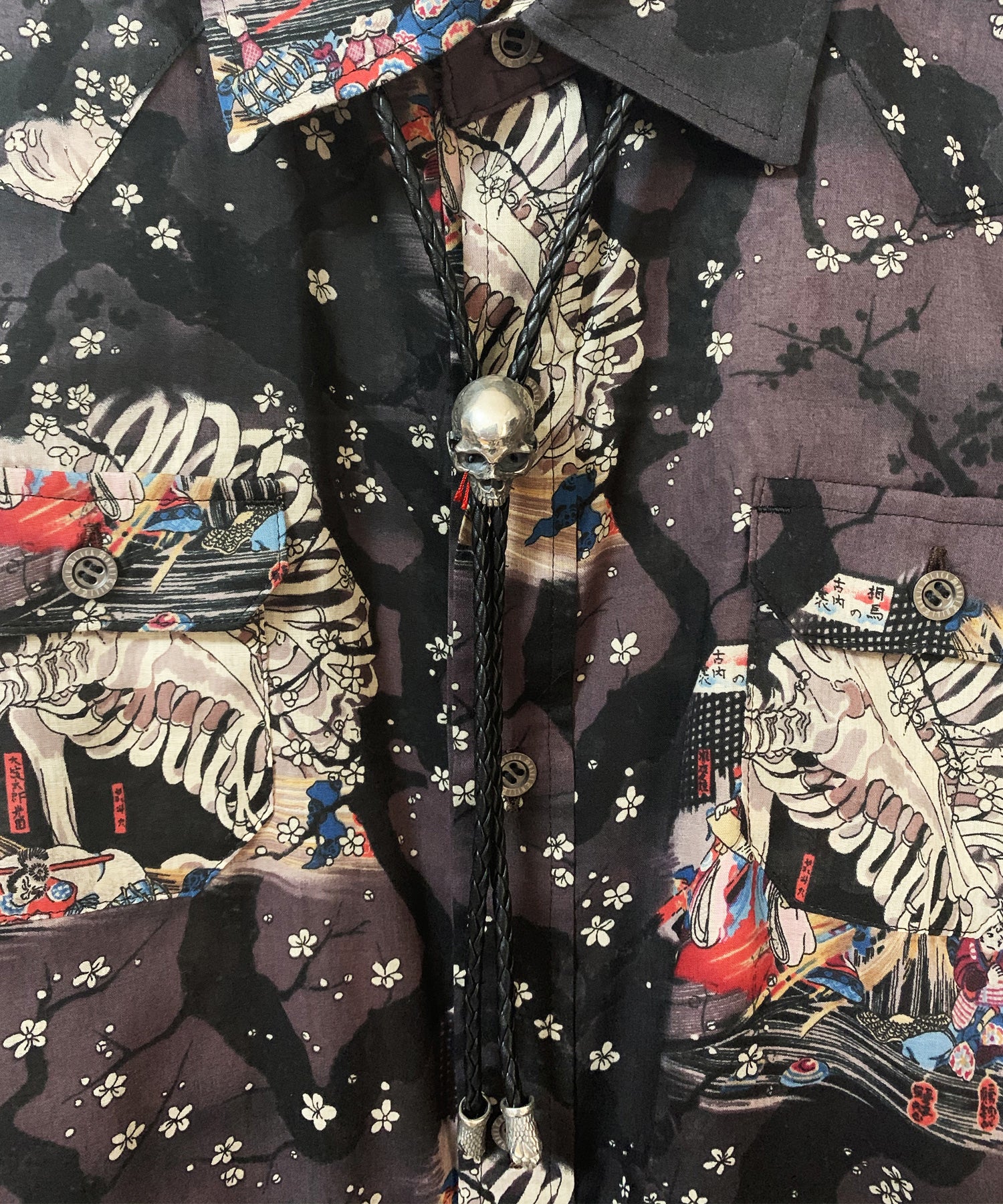 haraKIRI(ハラキリ)一点もの One Piece Skull Loop Tie B