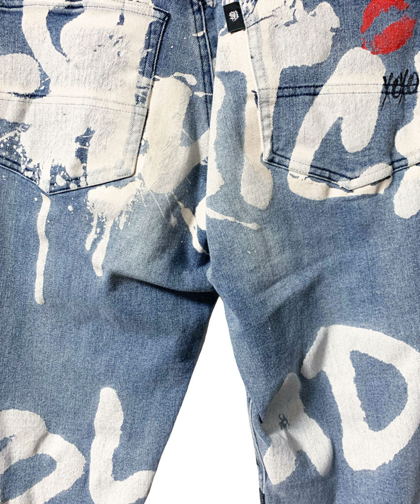 SWITCHBLADE (スイッチブレード)GRAPHIC PRINT DENIM PT 【INDIGO】
