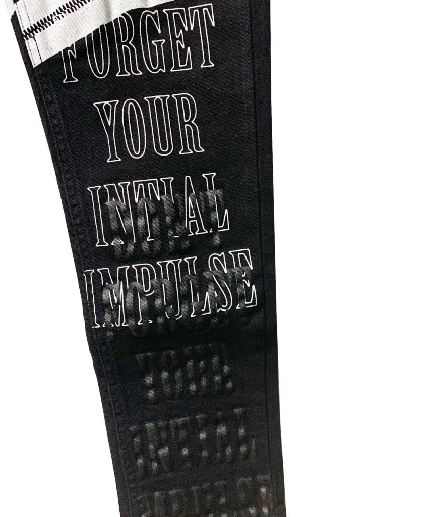 SWITCHBLADE (スイッチブレード)GRAPHIC PRINT DENIM PT 【BLACK】