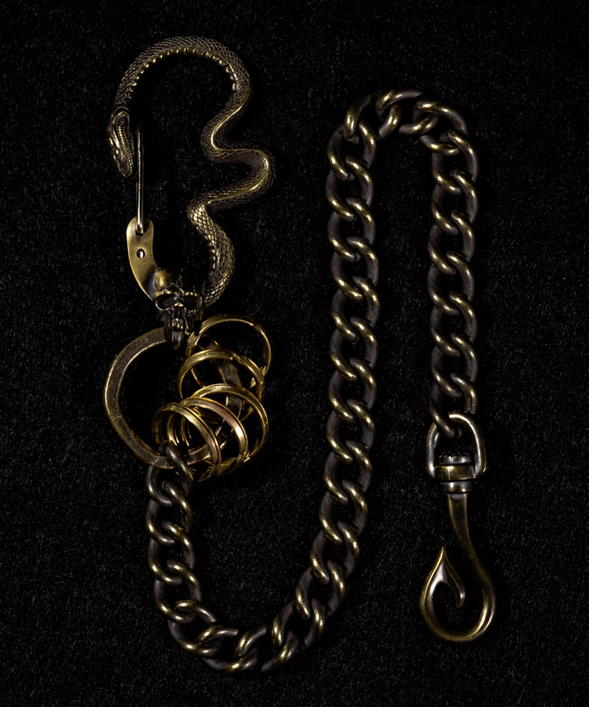 ROSH (ロッシュ)Snake & Skull Wallet Chain Custom - Brass