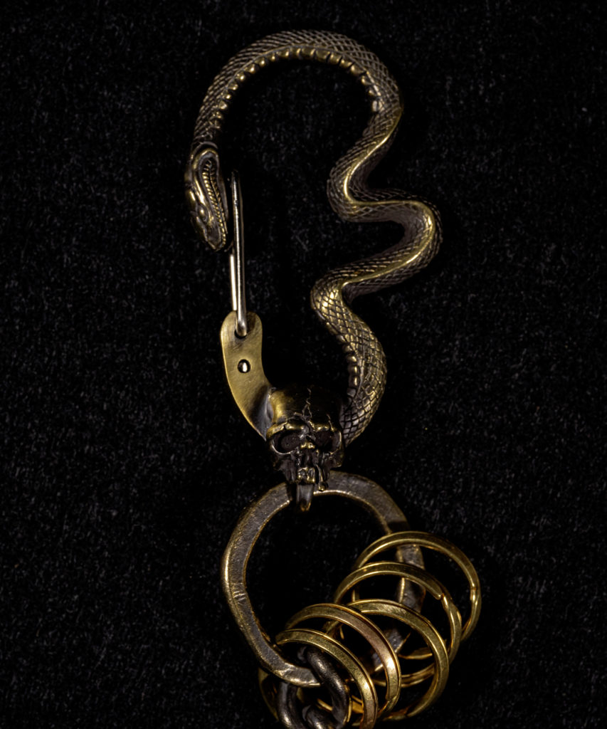 ROSH (ロッシュ)Snake & Skull Wallet Chain Custom - Brass