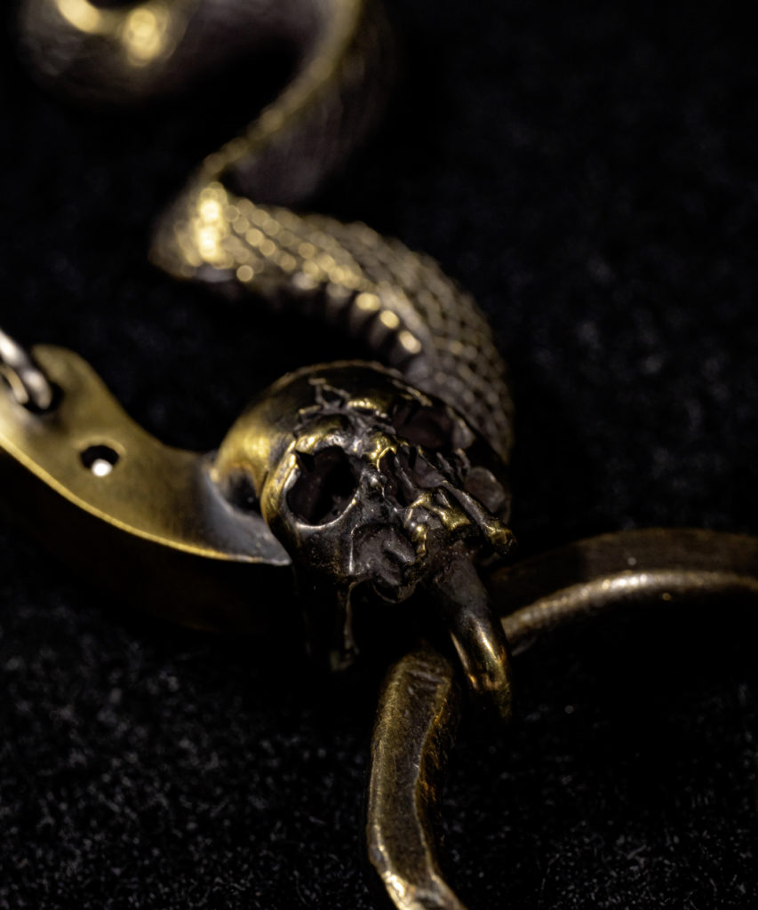 ROSH (ロッシュ)Snake & Skull Wallet Chain Custom - Brass