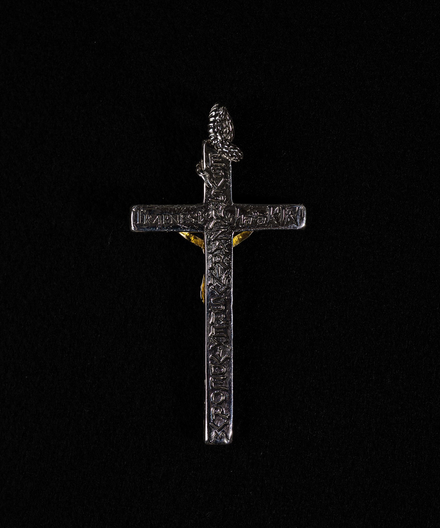 【受注生産】haraKIRI(ハラキリ)TRAPNEST別注 クロスペンダント 18KGOLD×SILVER