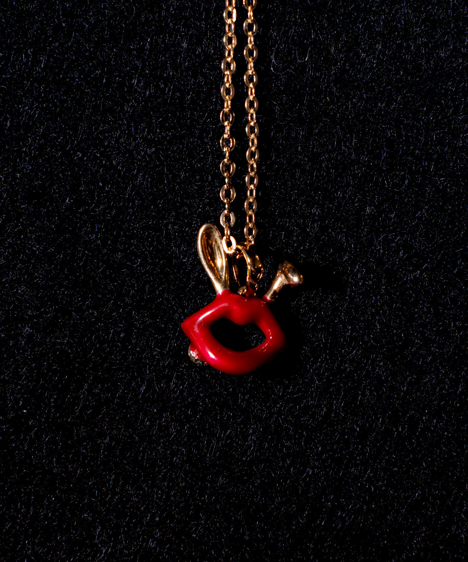 【受注生産】Lips & Tips(リップス&ティップス) ROUGE LIP BUNNY CHARM / GOLD