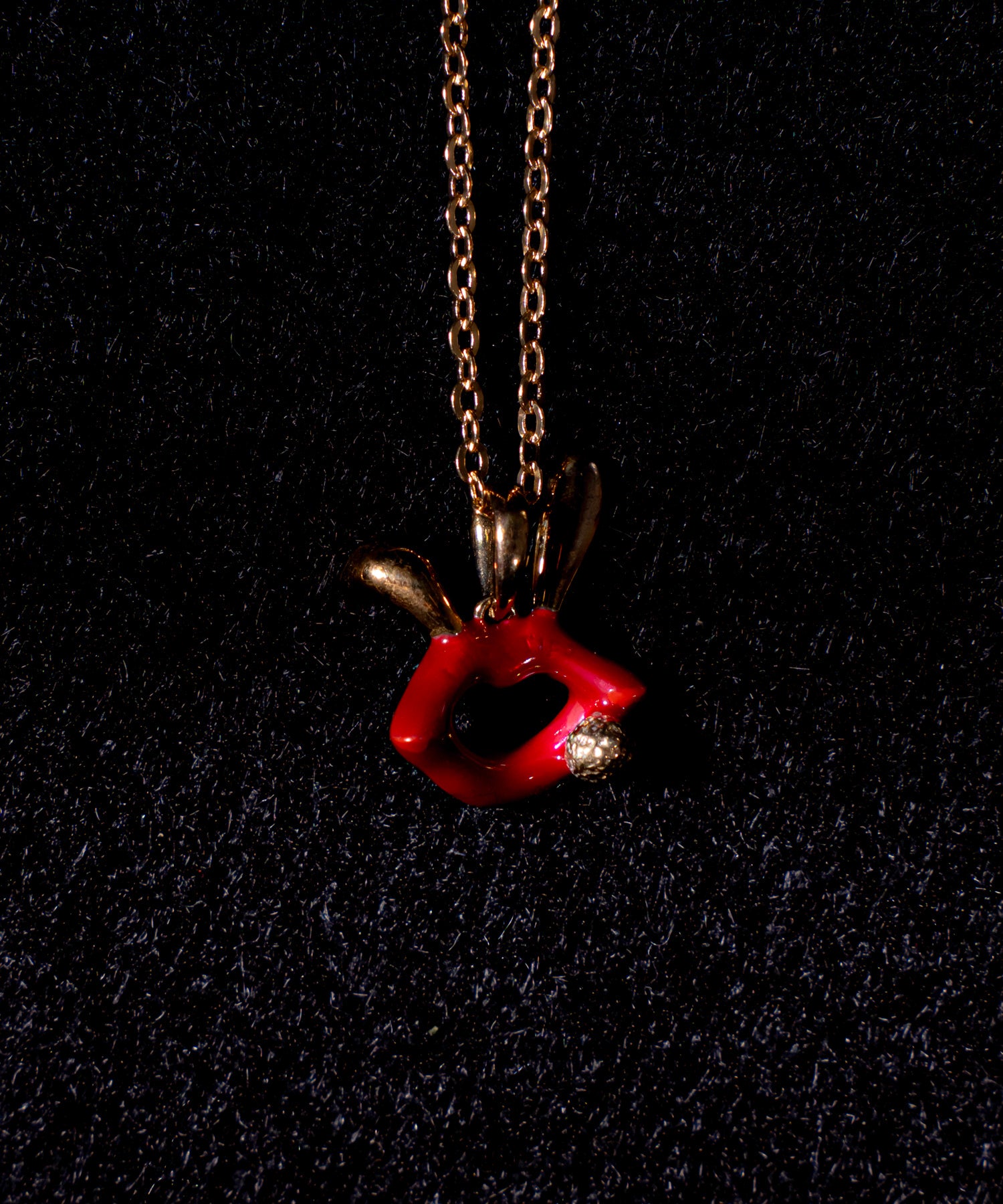 【受注生産】Lips & Tips(リップス&ティップス) ROUGE LIP BUNNY CHARM / GOLD