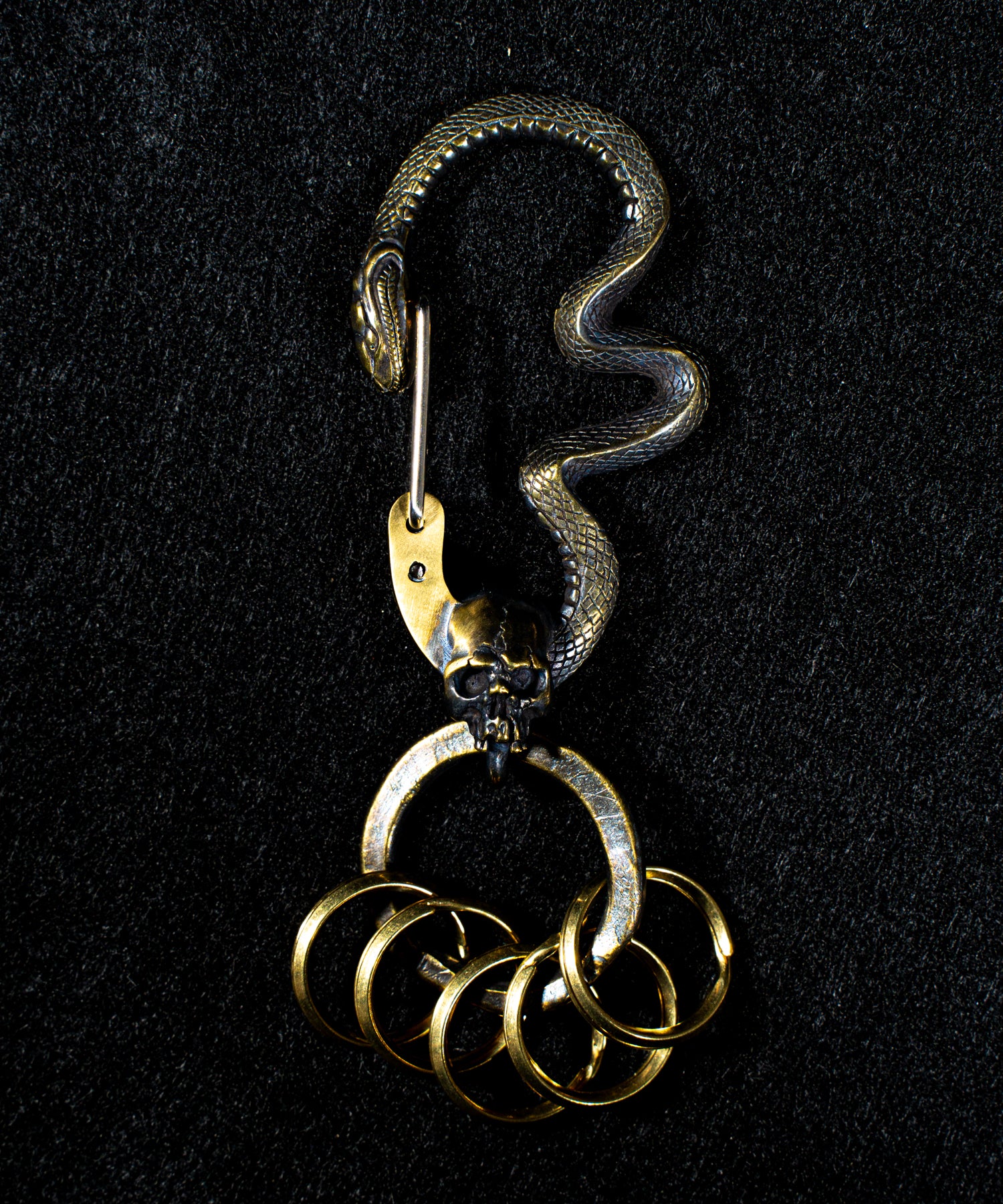 ROSH (ロッシュ)Snake&Skull Keychain / BRASS