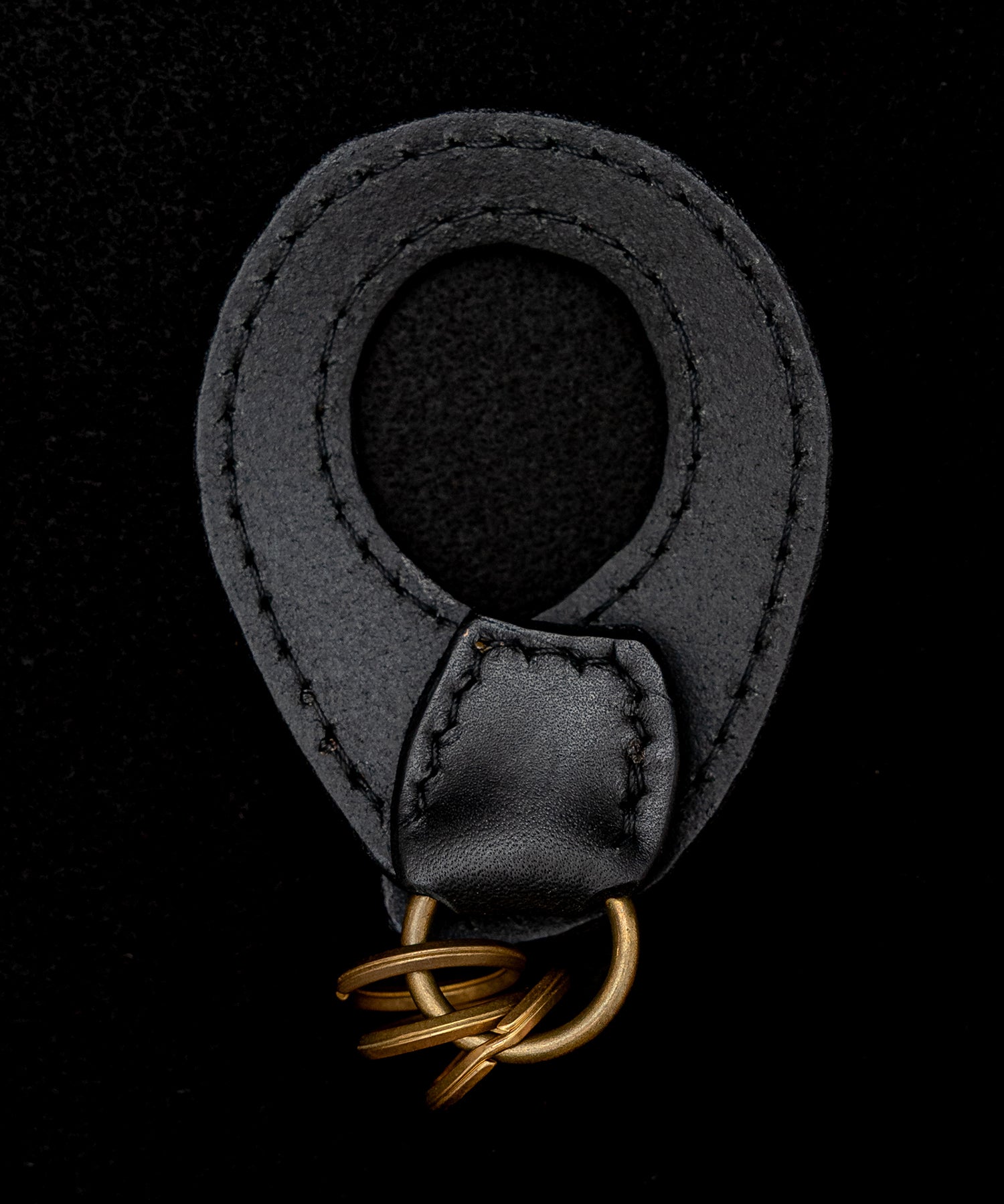 ZOOL LEATHER(ズールレザー)Oval Leathet Keyholder With Stitching
