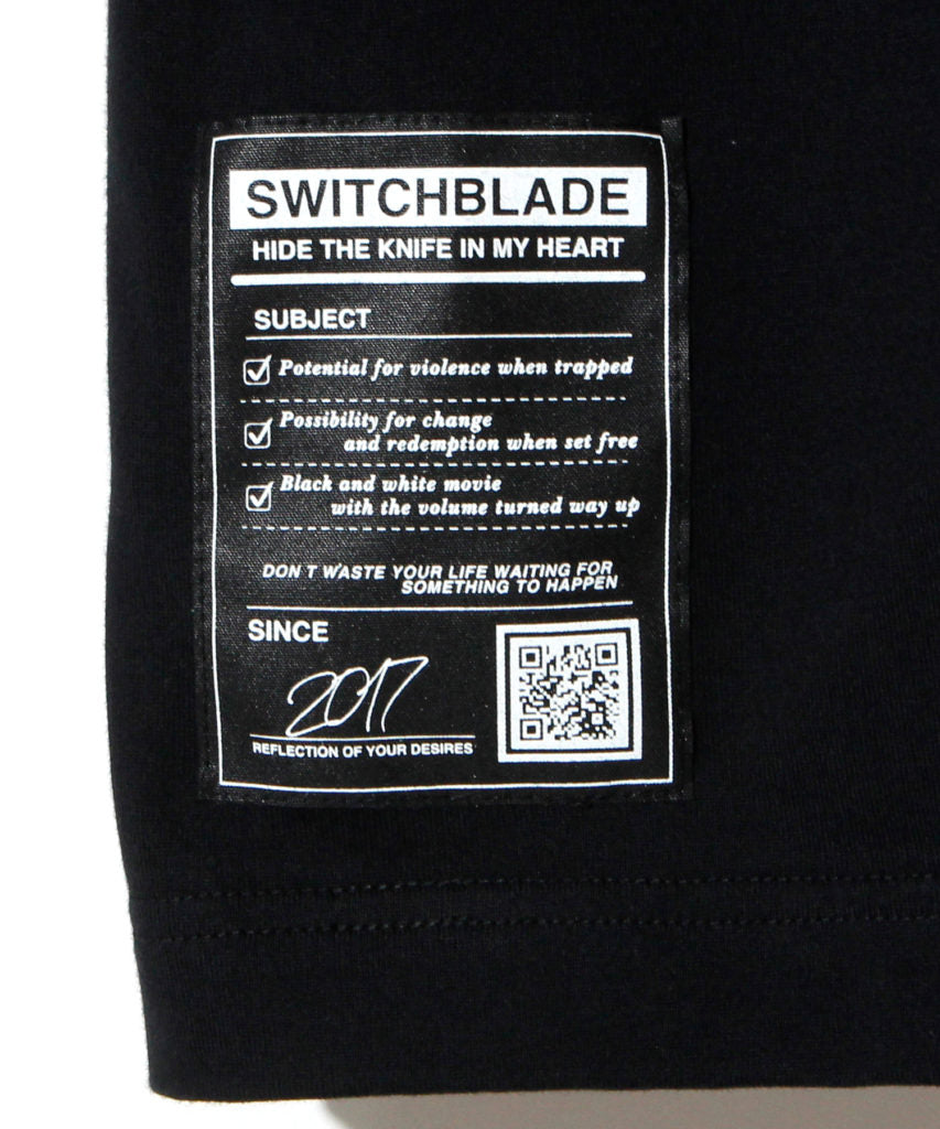SWITCHBLADE （スイッチブレード） LOOKING DOWN TEE【BLACK】
