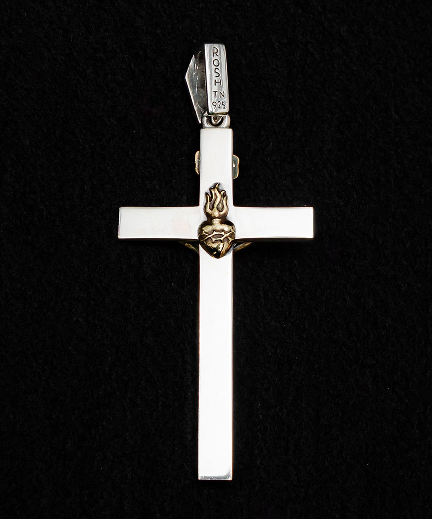 TRAPNEST特注】ROSH （ロッシュ）Crucifix Pendant SILVER × BRASS